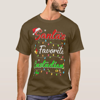 Funny Xmas Favoriete Custodian Kerstmis T- T-shirt