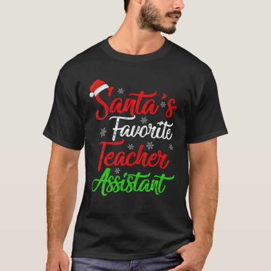 Funny Xmas Favoriete Docent Chri T-shirt (Voorkant)