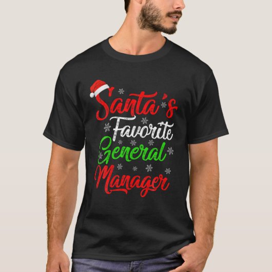 Funny Xmas Favoriete Generaal Manager Christus T-shirt (Voorkant)