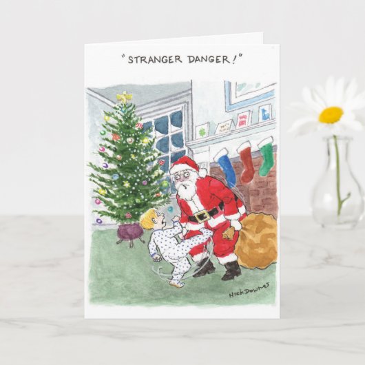 Funny Xmas Kaart - Stranger Danger Christmas (Kleine Plant)