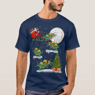 Funny Xmas - kerstboom, kerstman, rugspinosaurus D T-shirt