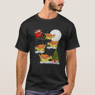 Funny Xmas - kerstboom Santa Riding Stegosaurus Di T-shirt