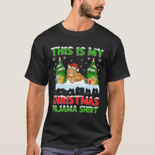 Funny Xmas kerstman Dit is mijn Maine Coon Kerstp T-shirt
