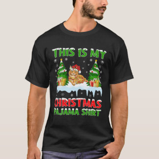 Funny Xmas kerstman Dit is mijn Maine Coon Kerstp T-shirt