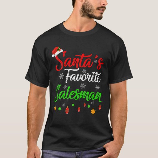 Funny Xmas kerstman's favoriete kerstman T-shirt (Voorkant)