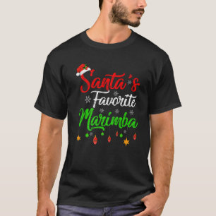 Funny Xmas kerstman's favoriete marimba-kerstfeest T-shirt