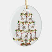 Funny Xmas lichtende kerstboom voor kerstmis Keramisch Ornament (Rechts)