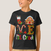 Funny Xmas Lighting Love 1st Grade Teacher Christm T-shirt (Voorkant)