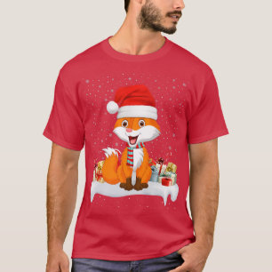 Funny Xmas Lighting Reindeer Santa Hat voor Christ T-shirt