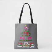 Funny Xmas Lighting Sewing Machine Christmas Tree Tote Bag (Voorkant)