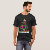Funny Xmas Lighting Sewing Machine met kerstboom T-shirt (Voorkant volledig)