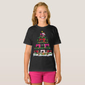 Funny Xmas Lighting Sewing Machine met kerstboom T-shirt (Voorkant volledig)