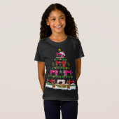 Funny Xmas Lighting Sewing Machine met kerstboom T-shirt (Voorkant volledig)