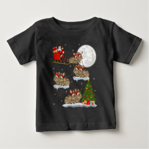 Funny Xmas Lighting Tree Santa Riding Bunny Christ
