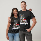 Funny Xmas Lighting Tree Santa Riding Chri T-shirt (Unisex)