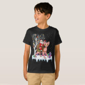 Funny Xmas Lighting Tree Santa Riding Sphynx Cat C T-shirt (Voorkant volledig)