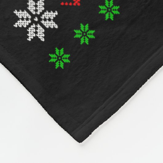 Funny Xmas Lighting Tree Santa Ugly Airplane Chris Fleece Deken (Hoek)