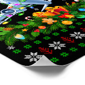 Funny Xmas Lighting Tree Santa Ugly Airplane Chris Poster (Hoek)
