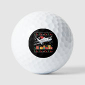 Funny Xmas Lighting Tree Santa Ugly Airplane  Golfballen (Voorkant)