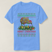 Funny Xmas Lighting Tree Santa Ugly Kiwi Bird Chri T-shirt (Design voorkant)