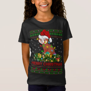 Funny Xmas Lighting Tree Santa Ugly Panda Chri T-shirt