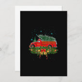 Funny Xmas Lighting Tree Santa Ugly Truck Chr Kaart (Voorkant / Achterkant)