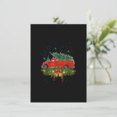 Funny Xmas Lighting Tree Santa Ugly Truck Chr Kaart (Staand voorkant)