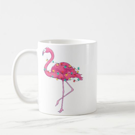 Funny Xmas Lights Nk Flamingo Trocal Christmas In  Koffiemok (Links)