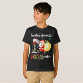Funny Xmas Lights Santa's Favorite Stal Worker Chr T-shirt (Voorkant volledig)