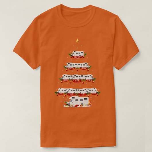 Funny Xmas Matching Santa Camper Van Kerstmis Tre T-shirt (Design voorkant)