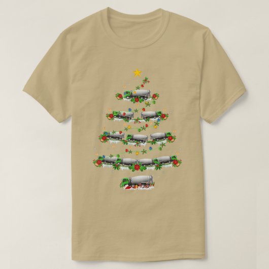 Funny Xmas Matching Santa Cement Mier Truck T-shirt (Design voorkant)