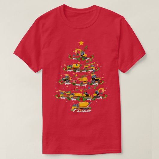 Funny Xmas Matching Santa Construction Truck Chris T-shirt (Design voorkant)