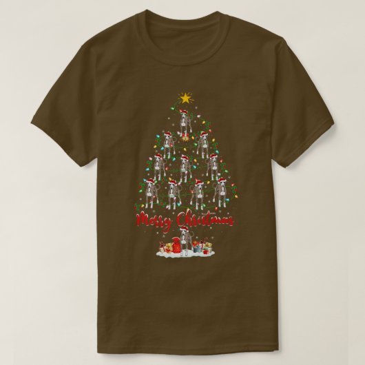 Funny Xmas Matching Santa Italy Greyhound Christus T-shirt (Design voorkant)