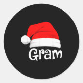 Funny Xmas Pajama Group Matching Gram Christmas Ha Ronde Sticker (Voorkant)