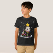 Funny Xmas Panda Beer Dieren met kerstbomen T-shirt (Voorkant volledig)