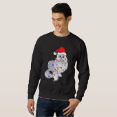 Funny Xmas Persian Cat Kerstlievelaar Santa Clau Trui (Voorkant volledig)