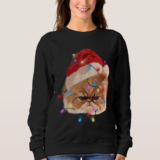 Funny Xmas Persian Kat Kerstmis Schattig F Trui (Voorkant)