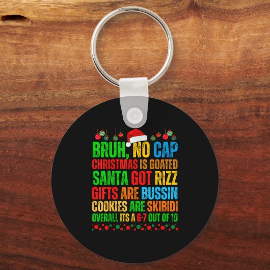 Funny Xmas School Generation Alpha Gen A Slang Chr Sleutelhanger (Voorkant)