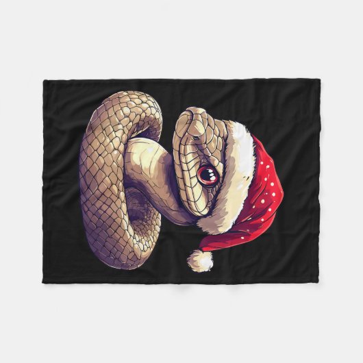 Funny Xmas Snake Lovers Christmas Pajama Snake San Fleece Deken (Voorkant (Horizontaal))