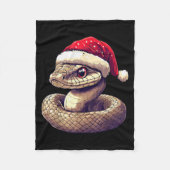 Funny Xmas Snake Lovers Christmas Pajama Snake San Fleece Deken (Voorkant)