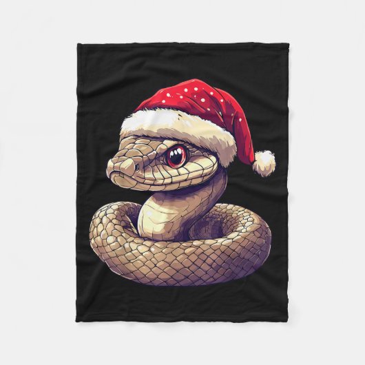 Funny Xmas Snake Lovers Christmas Pajama Snake San Fleece Deken (Voorkant)