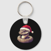Funny Xmas Snake Lovers Christmas Pajama Snake San Sleutelhanger (Voorkant)