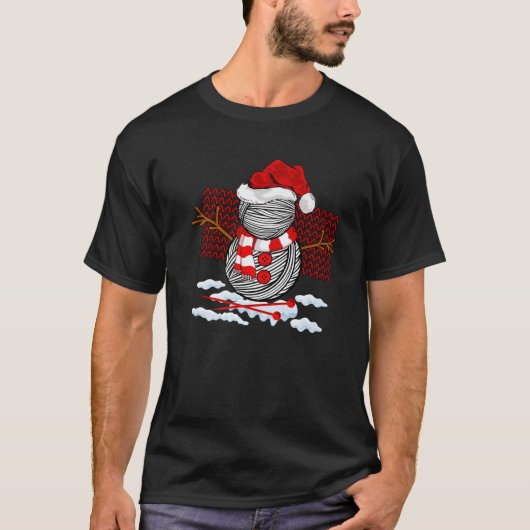 Funny Xmas Snowman die kerstman verlicht T-shirt (Voorkant)