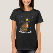 Funny Xmas Squirrel Animals Lover kerstboom L T-shirt (Voorkant)
