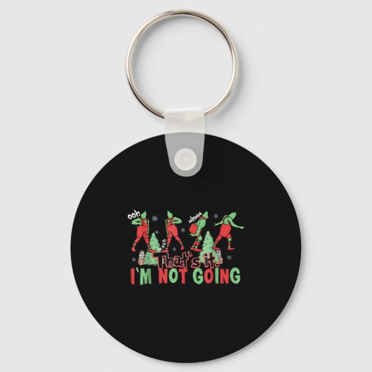 Funny Xmas That's It I'm Not Going Christmas Cloth Sleutelhanger (Voorkant)
