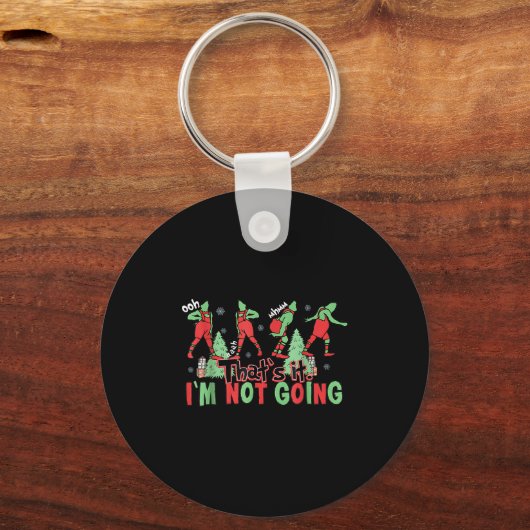 Funny Xmas That's It I'm Not Going Christmas Cloth Sleutelhanger (Voorkant)