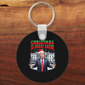 Funny Xmas Trump Pajamas Holiday Christmas Is Grea Sleutelhanger (Voorkant)