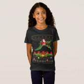 Funny Xmas Ugly Santa Riding Pterodactyl Bird Chri T-shirt (Voorkant volledig)