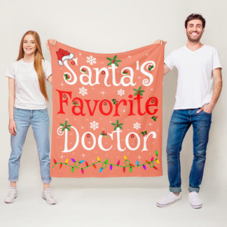 Funny Xmas verlichtend de favoriete Doctor Xmas va Fleece Deken