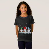 Funny Xmas verlichtende kerstman met kerstmis T-shirt (Voorkant volledig)